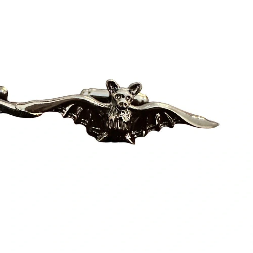 Silver Flying Bat Cufflinks with Case